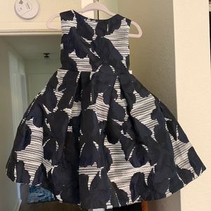 NWT Navy and Black Floral Toddler Dress